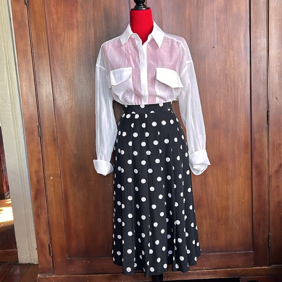 Vintage Silk Polka Dot Skirt 4 - Picture 11 of 11